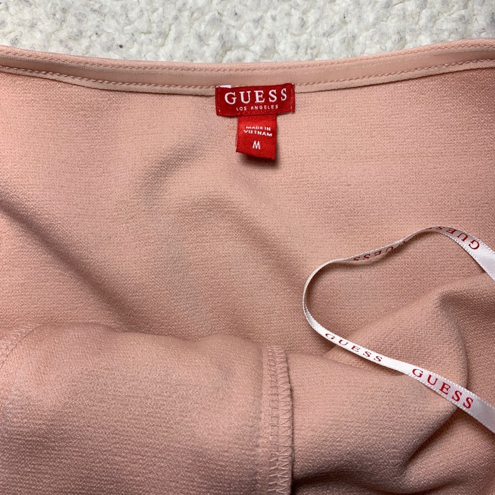 Guess light pink strapless shirt